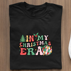 T-Shirt In My Christmas Era Groovy Christmas Doodle Dots