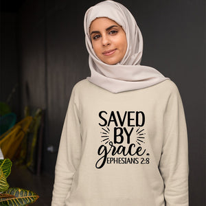 Sweatshirt Unisex Saved By Grace Ephesians