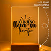 Glass Acrylic Lo Bueno Lleva Su Tiempo