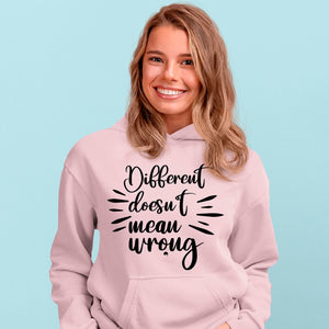 Hoodie Unisex Different Doesn't Mean Wrongpng