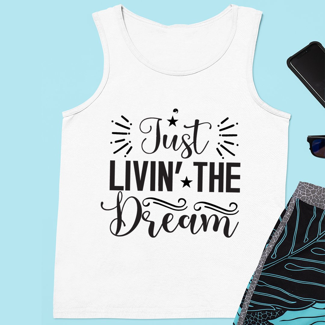 Unisex Jersey Tank Just Livin The Dream