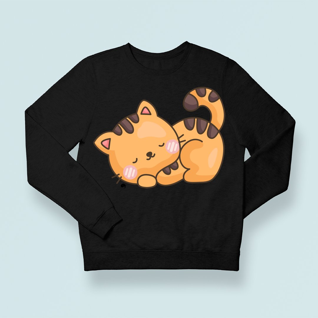 Sweatshirt Unisex Cute Cat