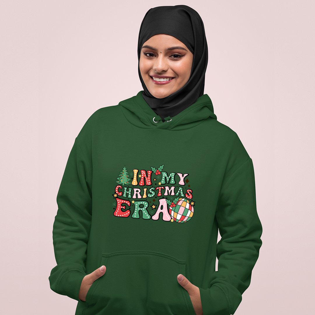 Hoodie Unisex In My Christmas Era Groovy Christmas Doodle Dots