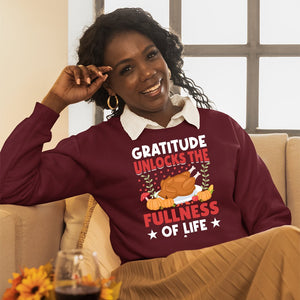 Sweatshirt Unisex Gratitude Unlocks The Fullness Of Life