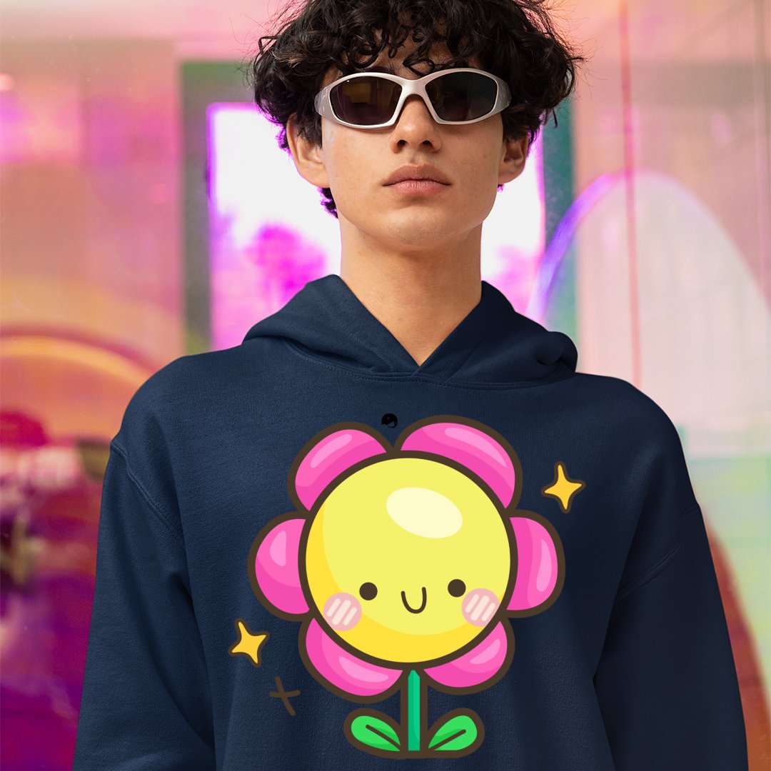 Hoodie Unisex Happy Flower