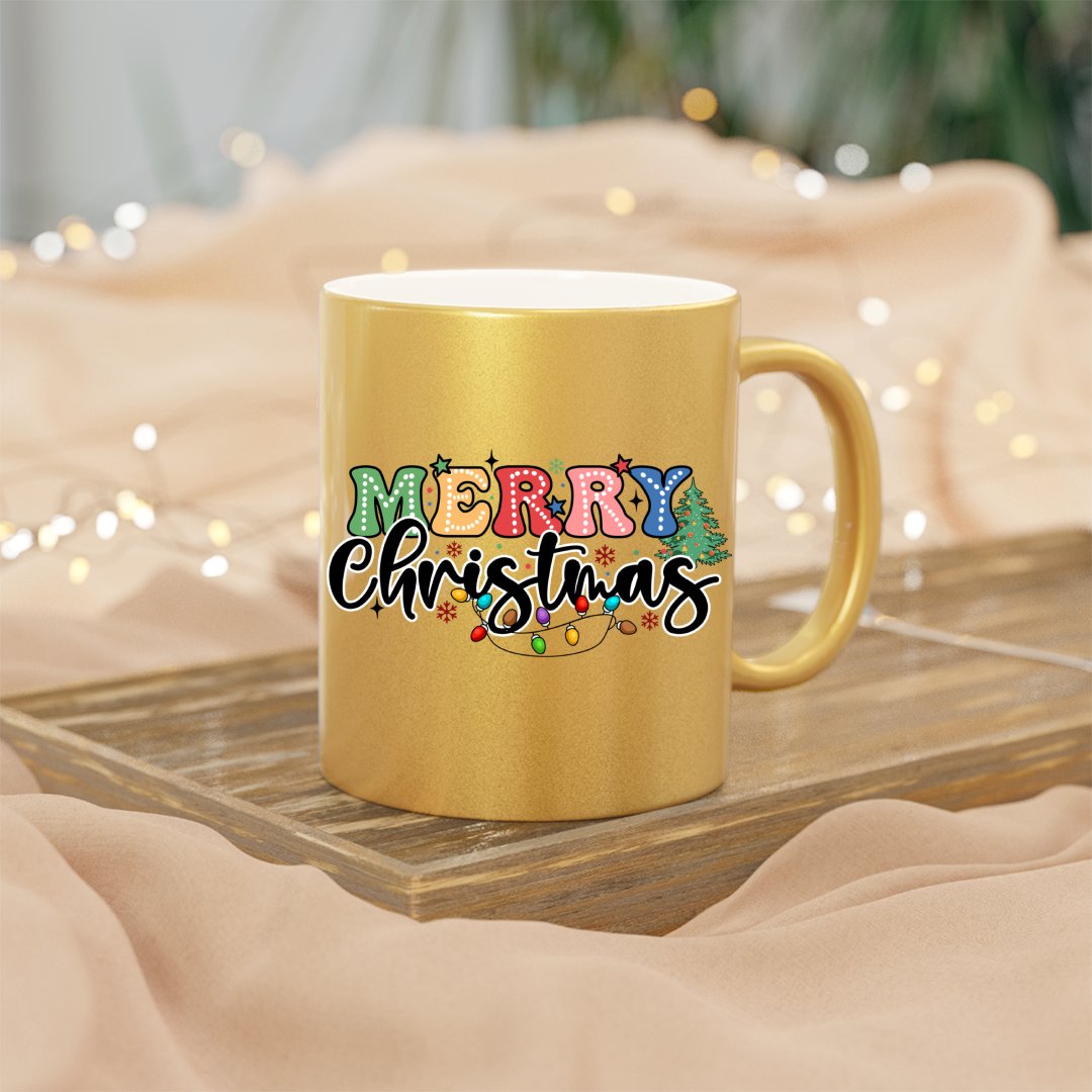 Mug Merry Christmas Retro Christmas Doodle Dots