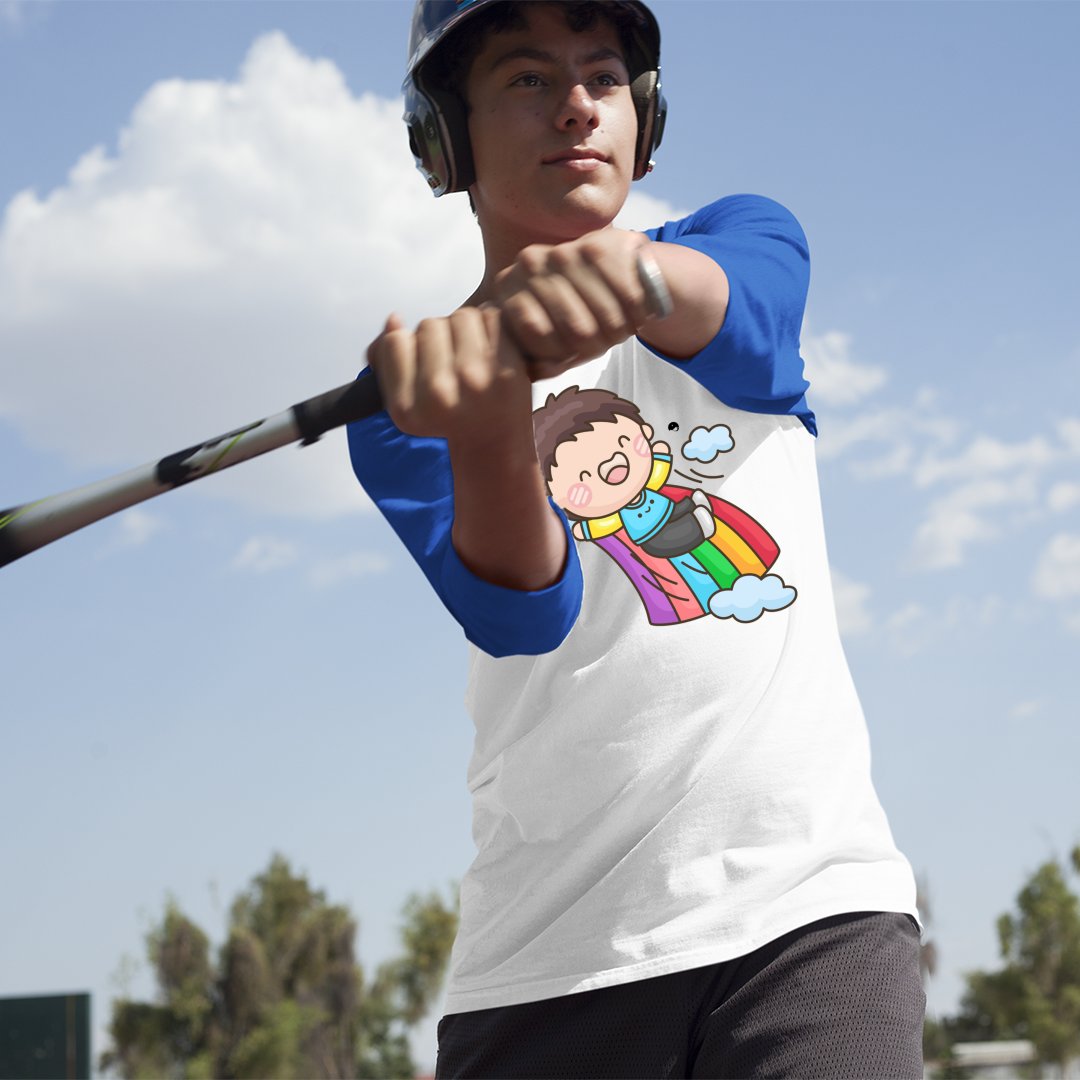 Unisex Sleeve Baseball Tee The Rainbow