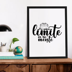 Matte Vertical Posters Tu Unico Limite Es Tu Mente