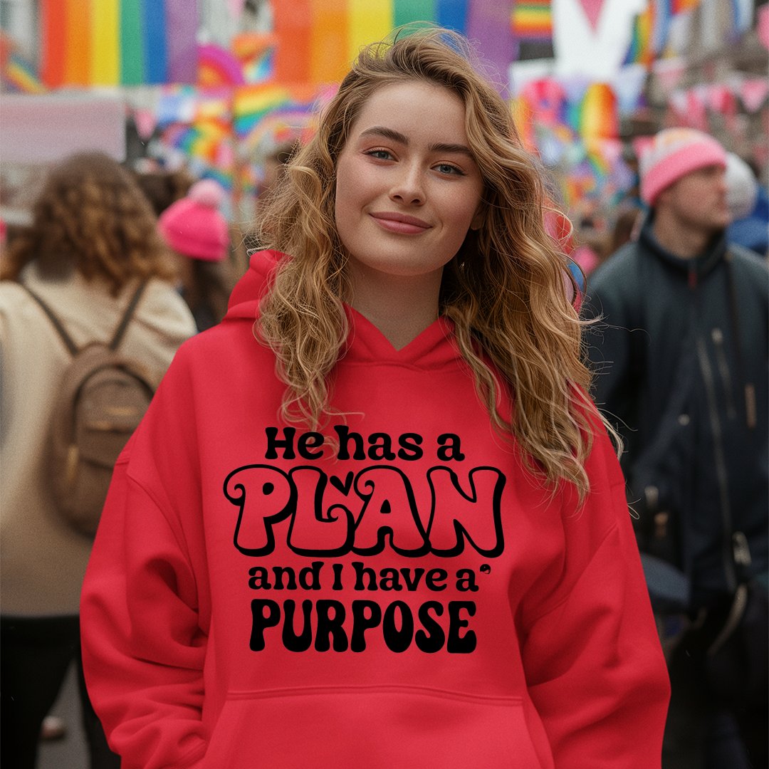 Hoodie Unisex He Has A Plan And I Have A Purpose