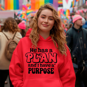 Hoodie Unisex He Has A Plan And I Have A Purpose