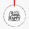 Crystal Glass Ornament Choose Happy