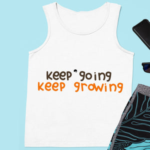 Unisex Jersey Tank Keep Going Keep Growing