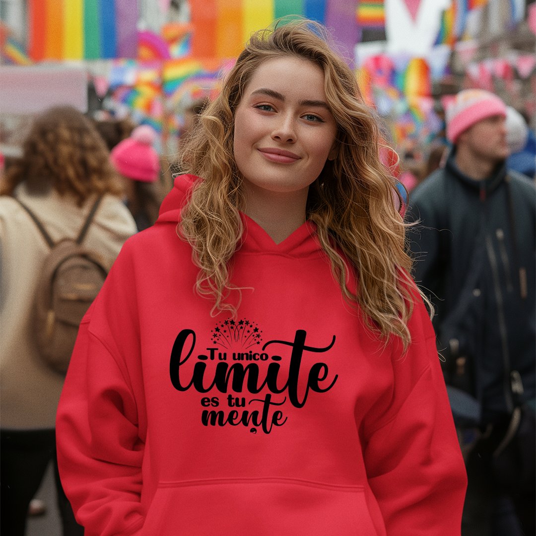 Hoodie Unisex Tu Unico Limite Es Tu Mente