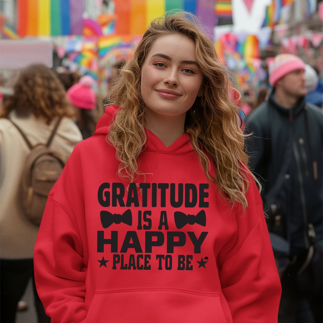 Hoodie Unisex Gratitude Is A Happy Place To Be