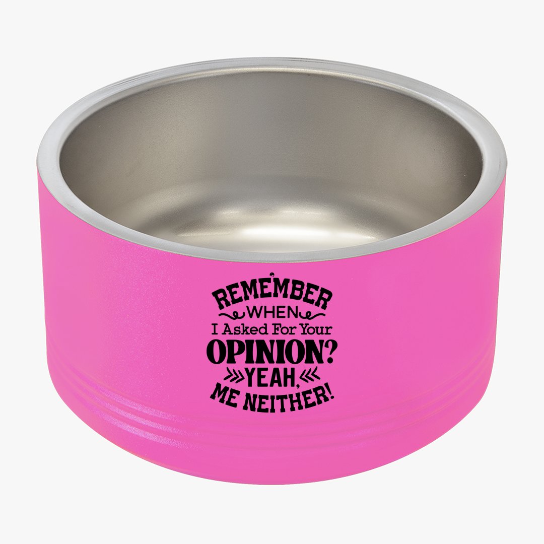 Pet Bowl Remember When I Asked For Your Opinion Yeah, Me Neither!