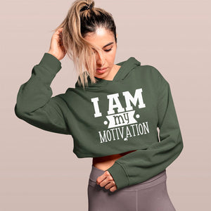 Cropped Hoodie I Am My Motivation