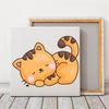 Square Stretched Canvas Cute Cat