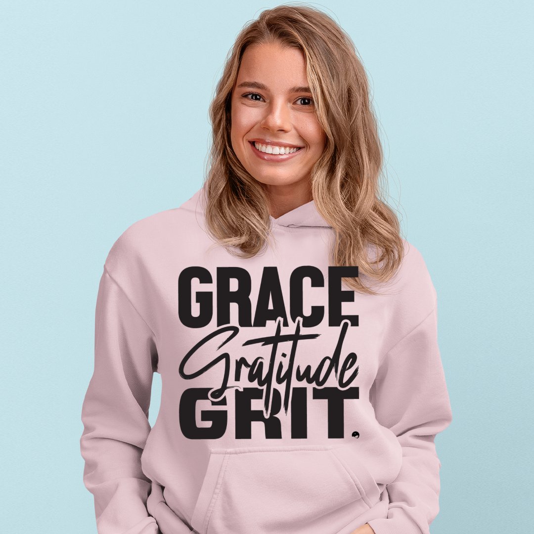 Hoodie Unisex Grace Gratitude Grit