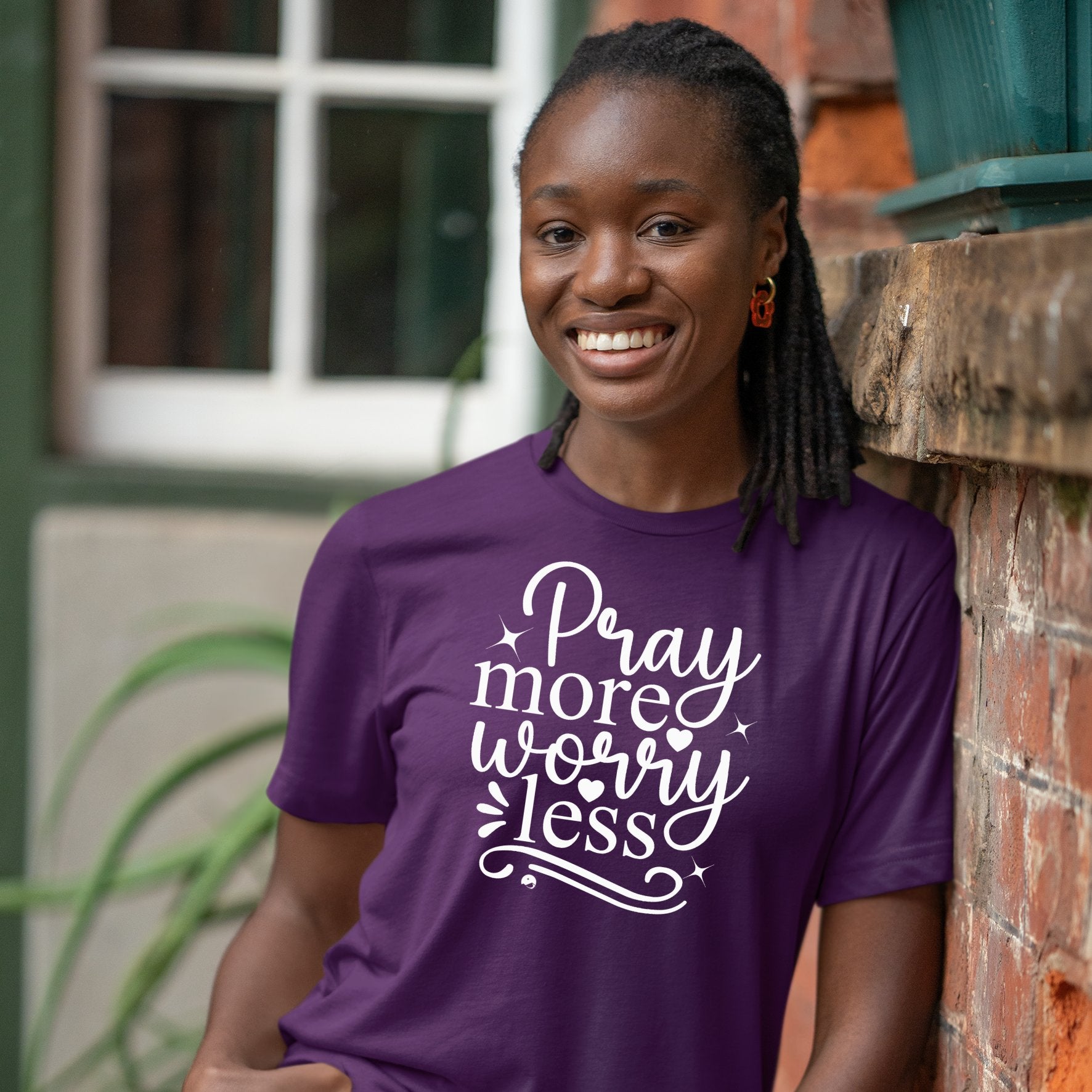 T-Shirt Pray More Worry Less