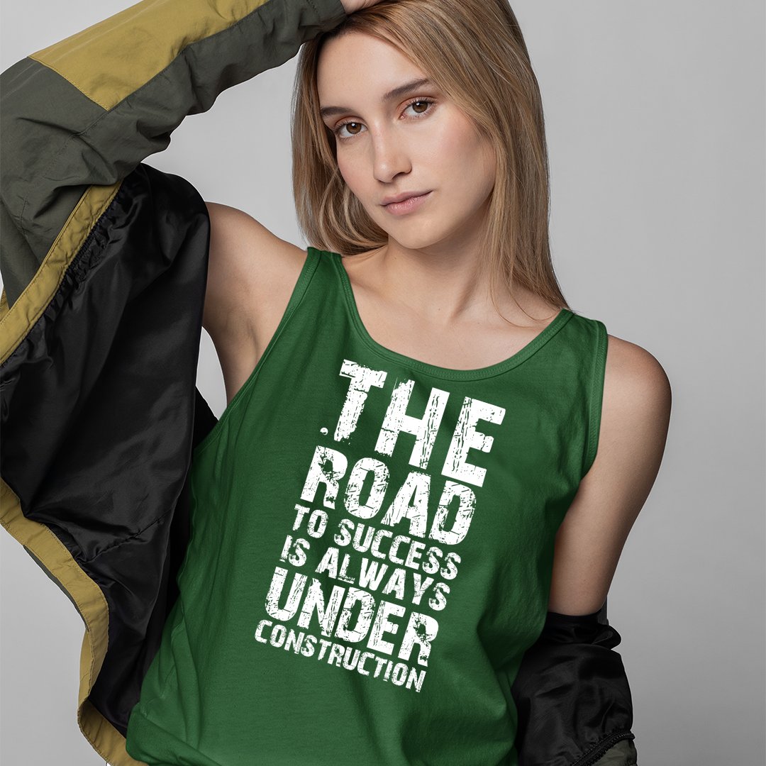 Unisex Jersey Tank The Road To Success Is Always Under Construction