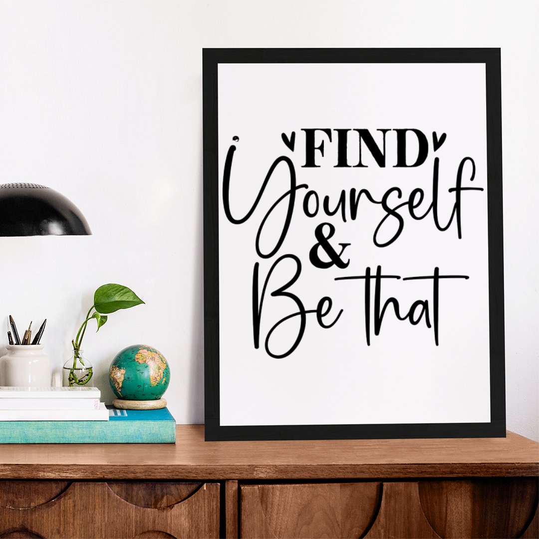 Matte Vertical Posters Find Yourself & Be Than