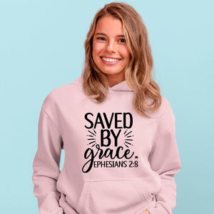 Hoodie Unisex Saved By Grace Ephesians