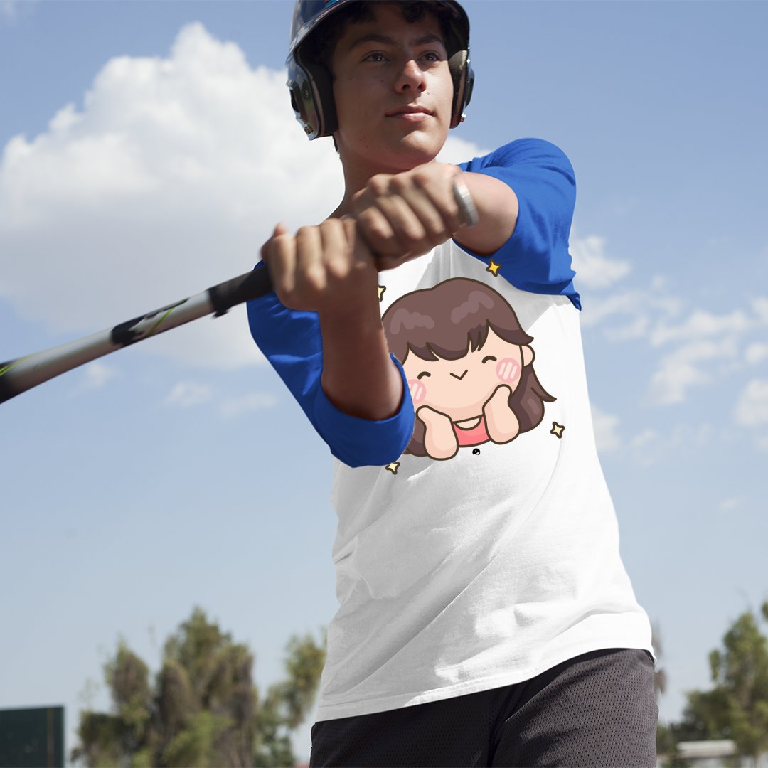 Unisex Sleeve Baseball Tee Shining