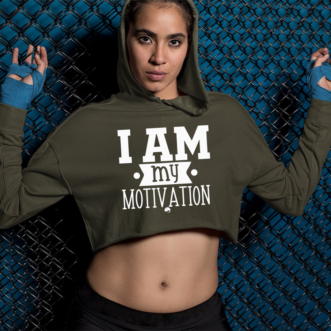 Cropped Hoodie I Am My Motivation