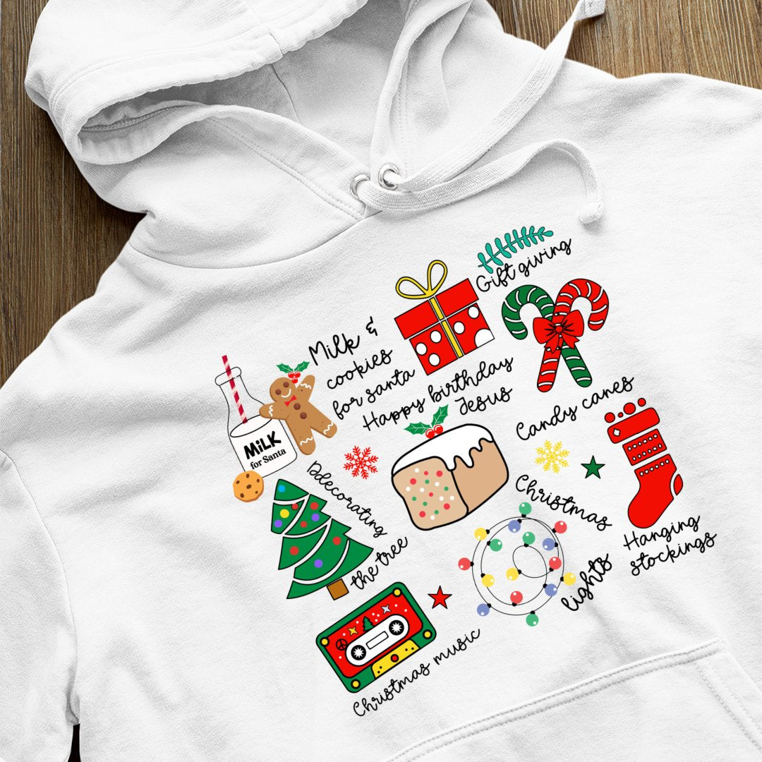 Hoodie Unisex Milk & Cookies For Santa