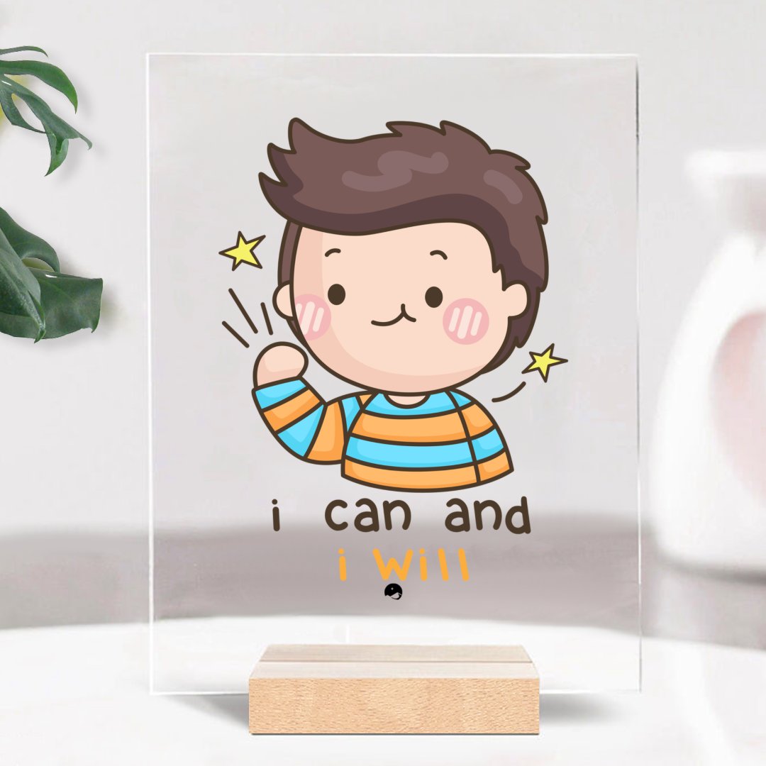 Glass Acrylic I Can And I Will