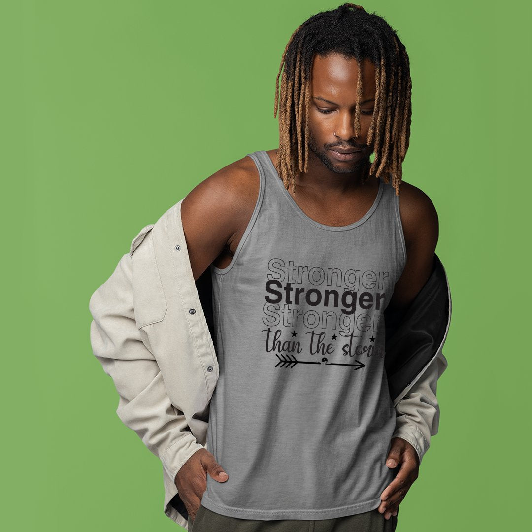 Unisex Jersey Tank Stronger Than The Storm