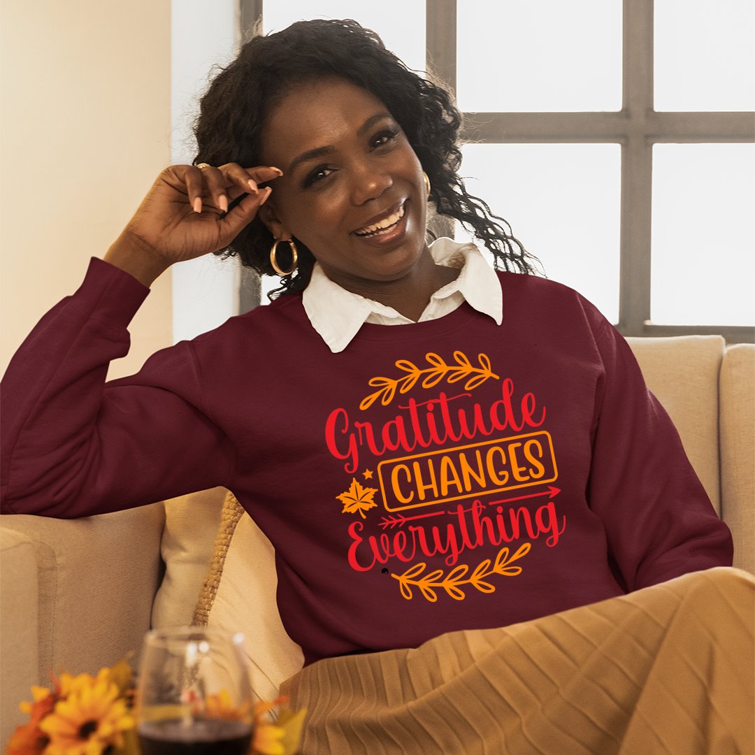 Sweatshirt Unisex Gratitude Changes Everything