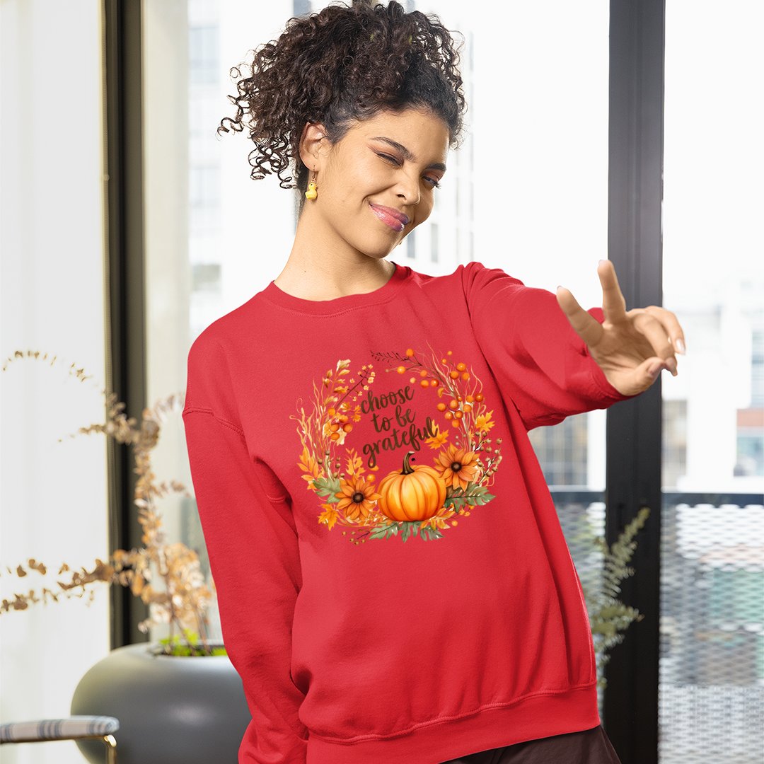 Sweatshirt Unisex Choose To Be Grateful