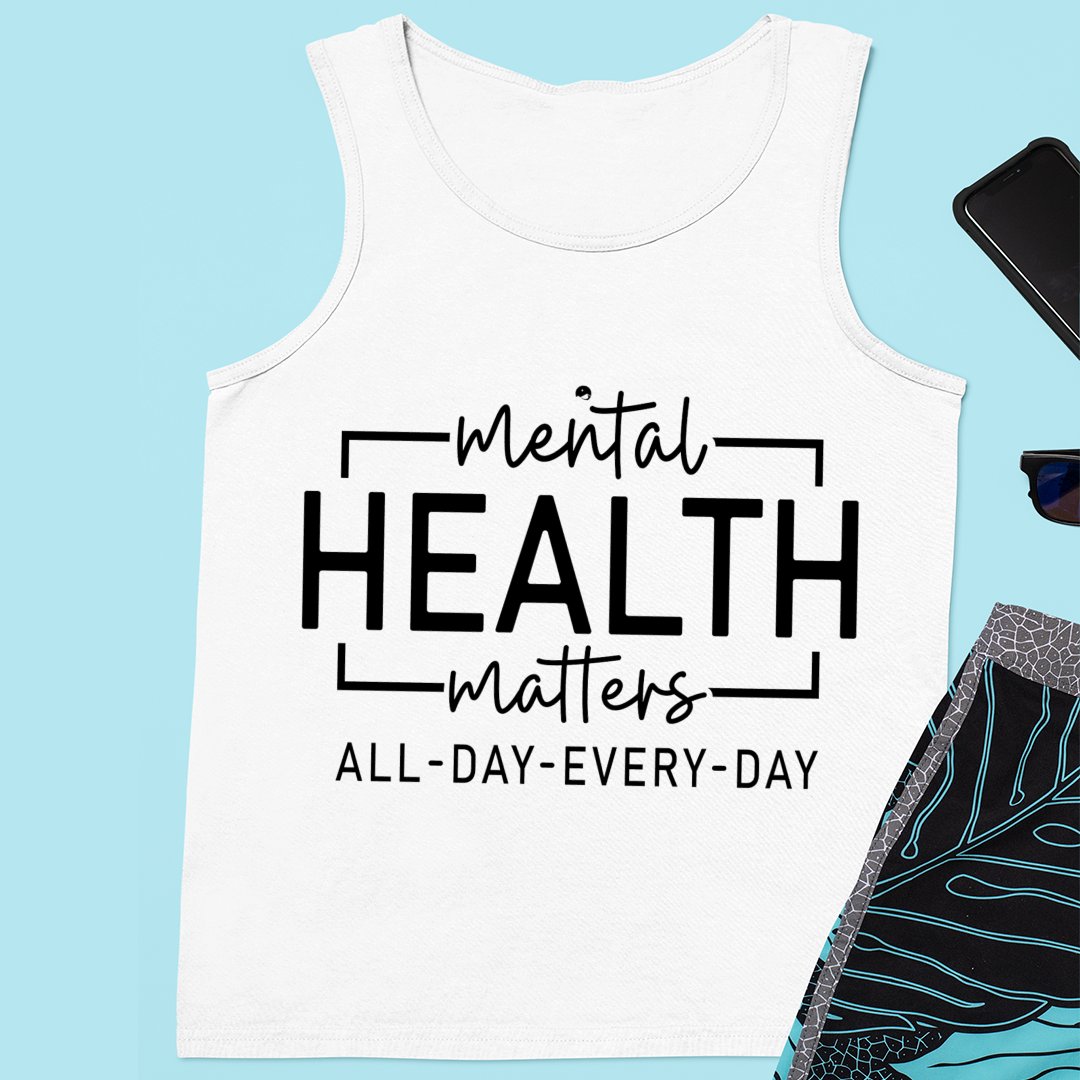 Unisex Jersey Tank Mental Health Matters All Day Every Day