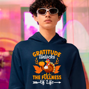 Hoodie Unisex Gratitude Unlocks The Fullness Of Life