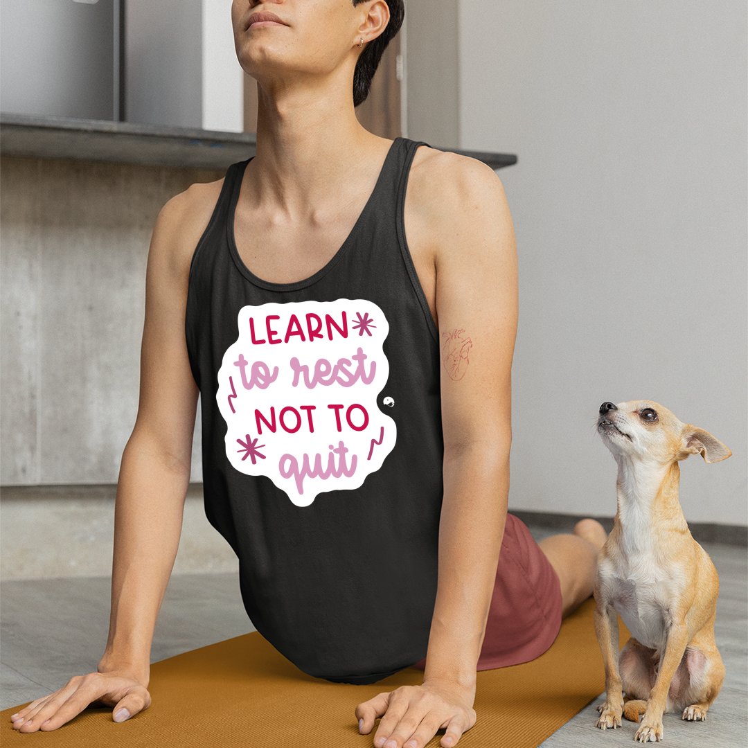 Unisex Jersey Tank Learn To Rest Not To Quit