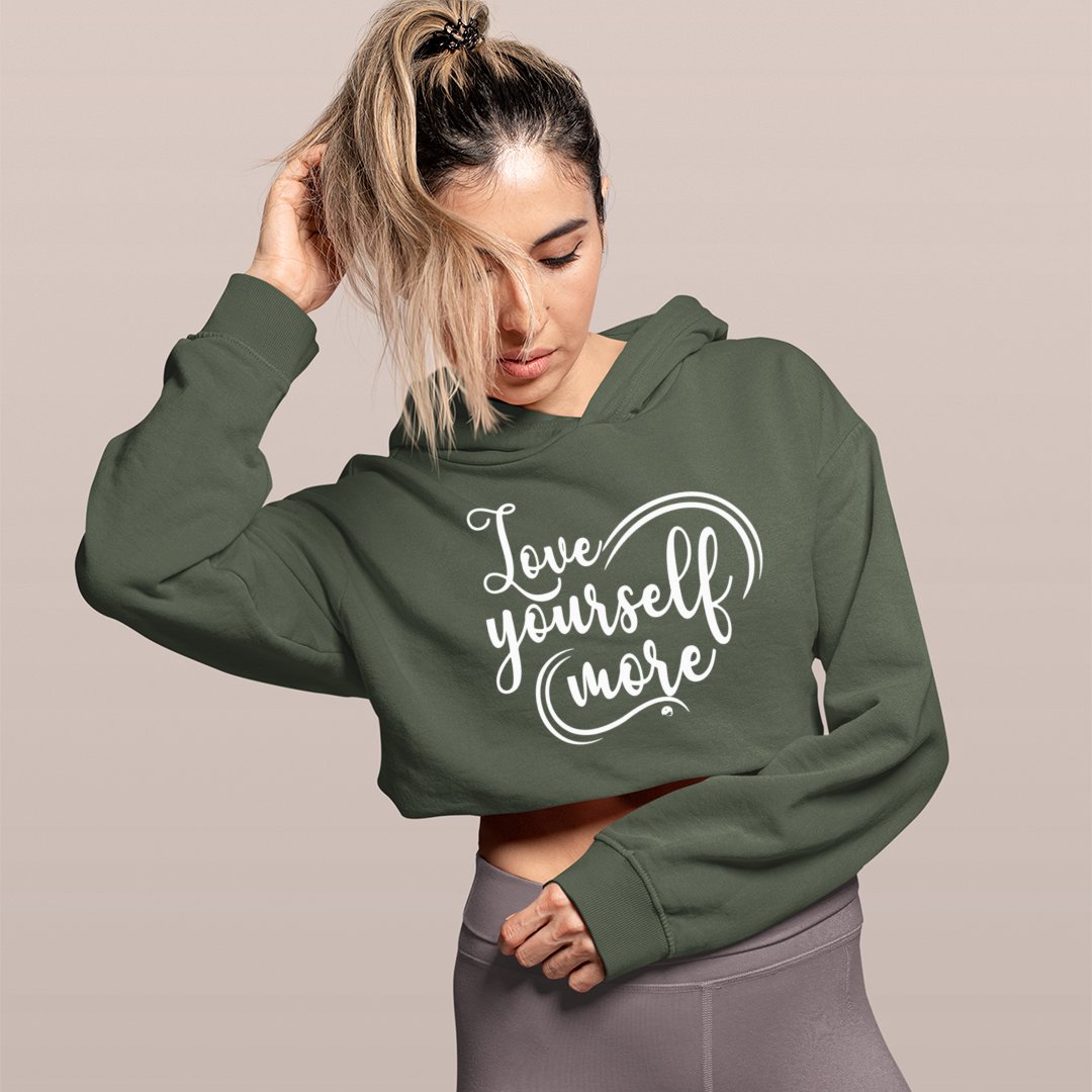 Cropped Hoodie Love Yourself More