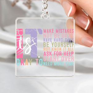 Keychain It's Okay Motivation Mental Health