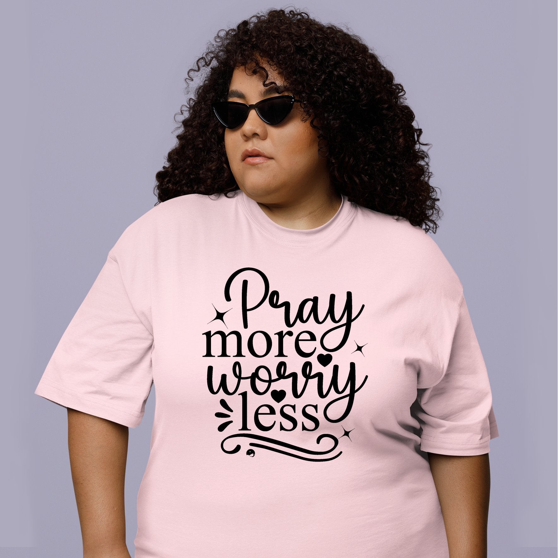 T-Shirt Pray More Worry Less