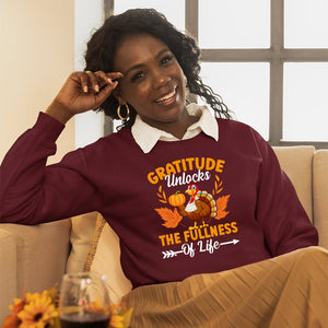 Sweatshirt Unisex Gratitude Unlocks The Fullness Of Life