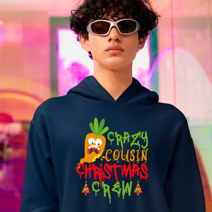 Hoodie Unisex Crazy Cousin Christmas Crew