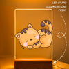 Glass Acrylic Cute Cat