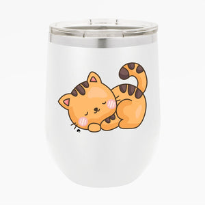 Wine Tumbler Cute Cat