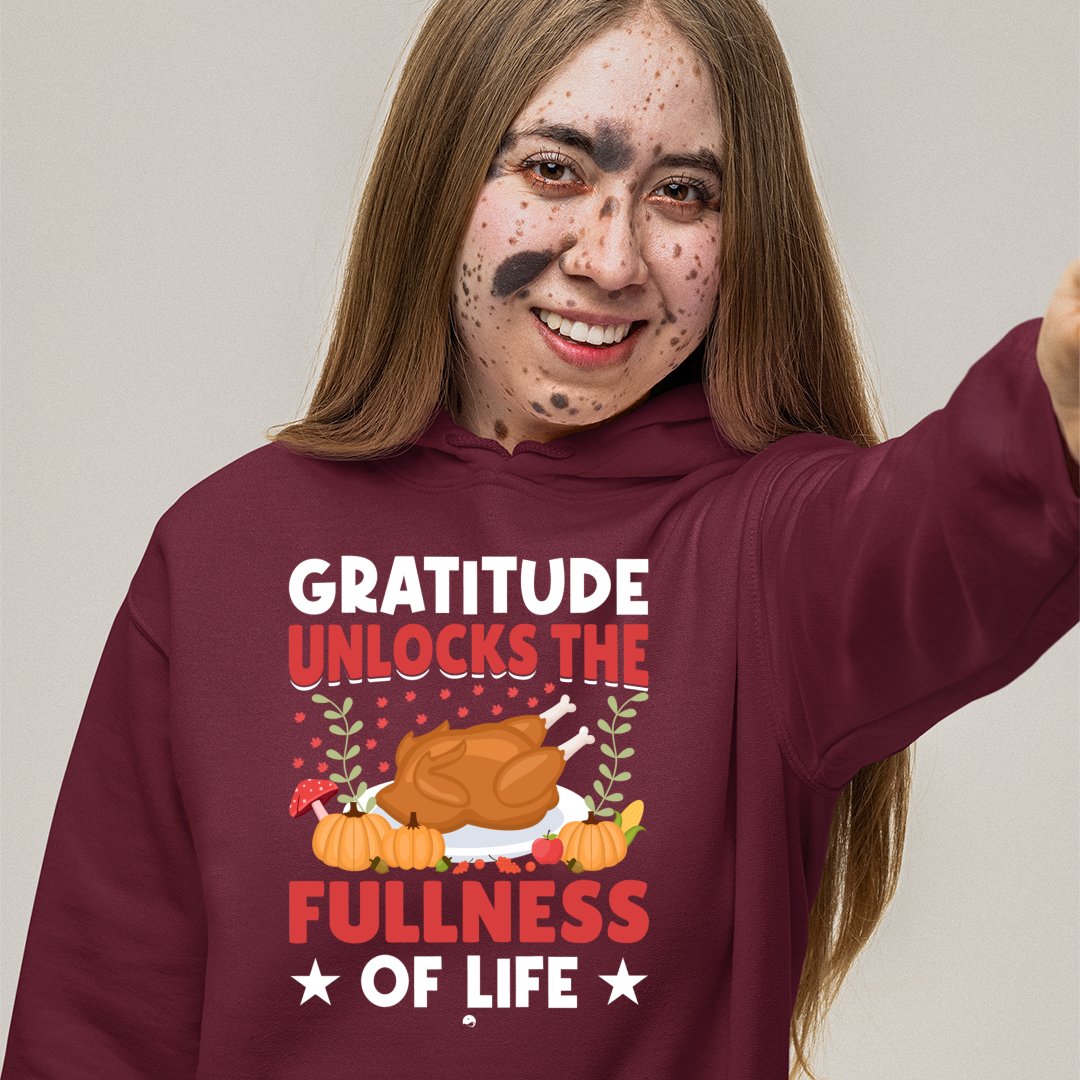 Hoodie Unisex Gratitude Unlocks The Fullness Of Life