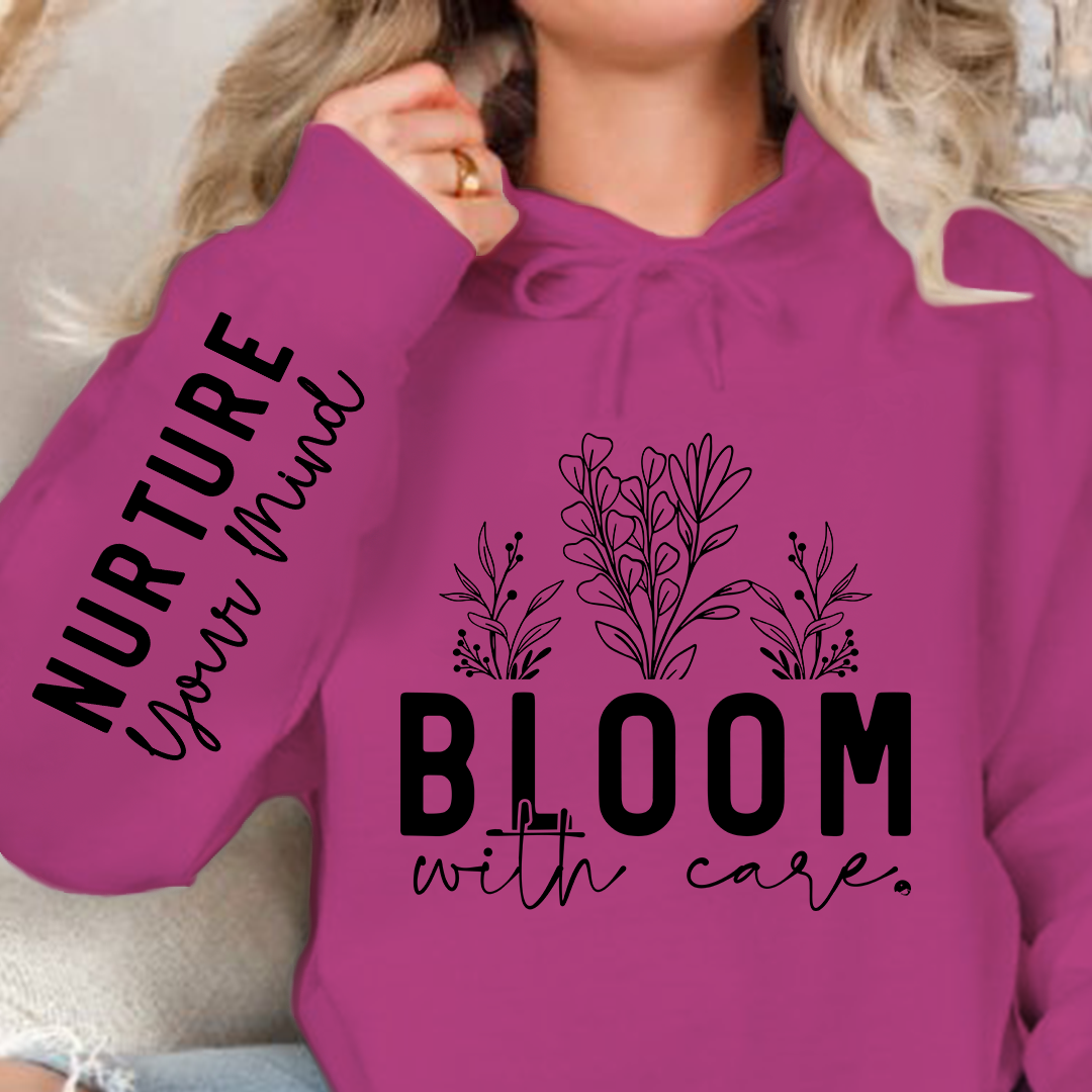 Hoodie Unisex Bloom With Care