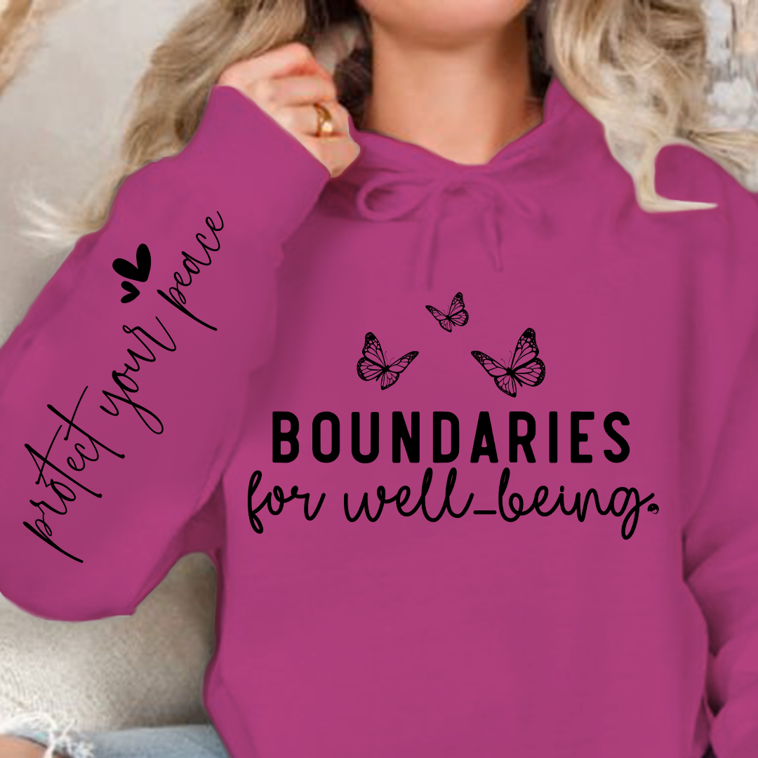 Hoodie Unisex Boundaries For Well-being