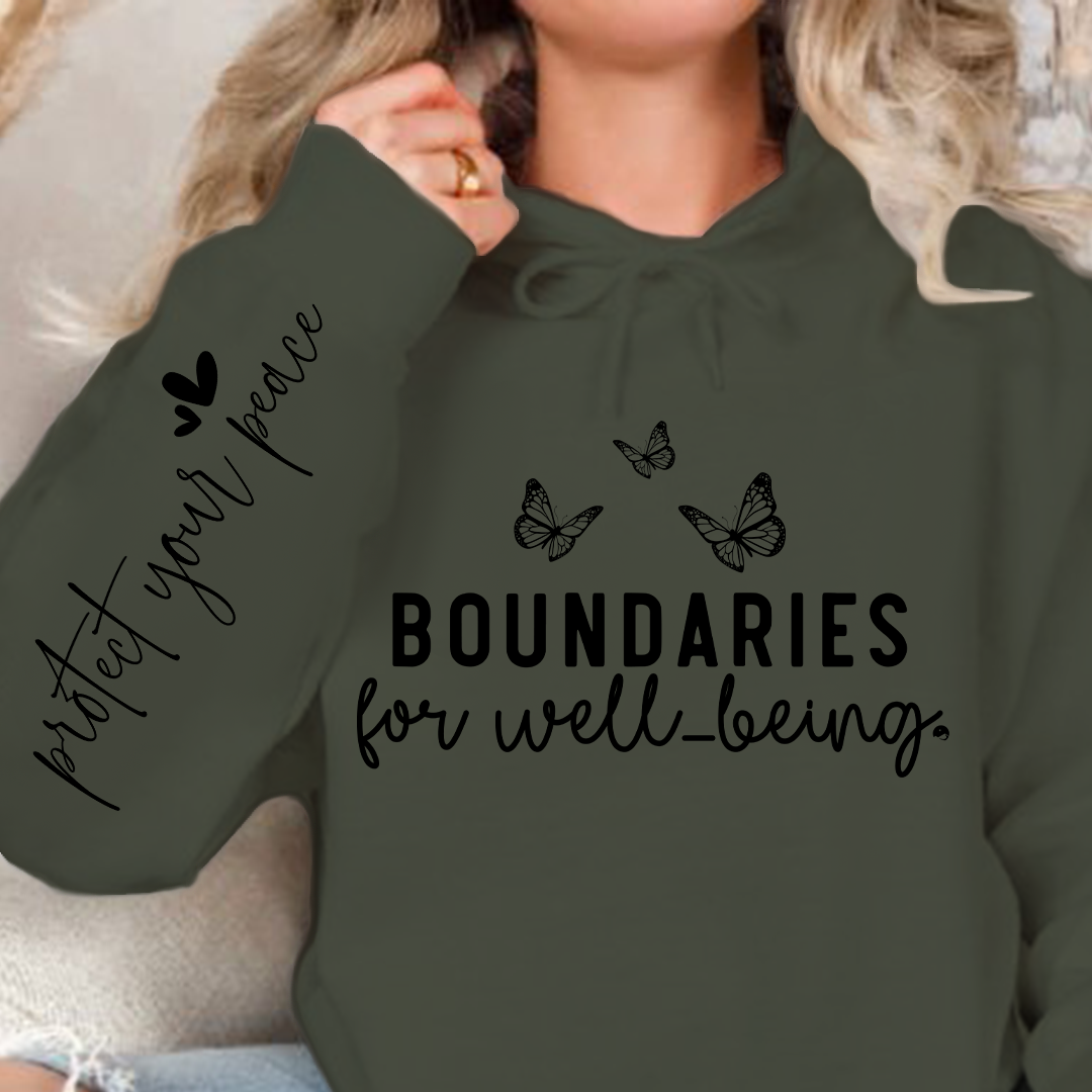 Hoodie Unisex Boundaries For Well-being