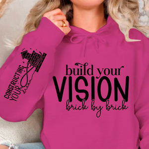 Hoodie Unisex Build Your Vision Brick by Brick