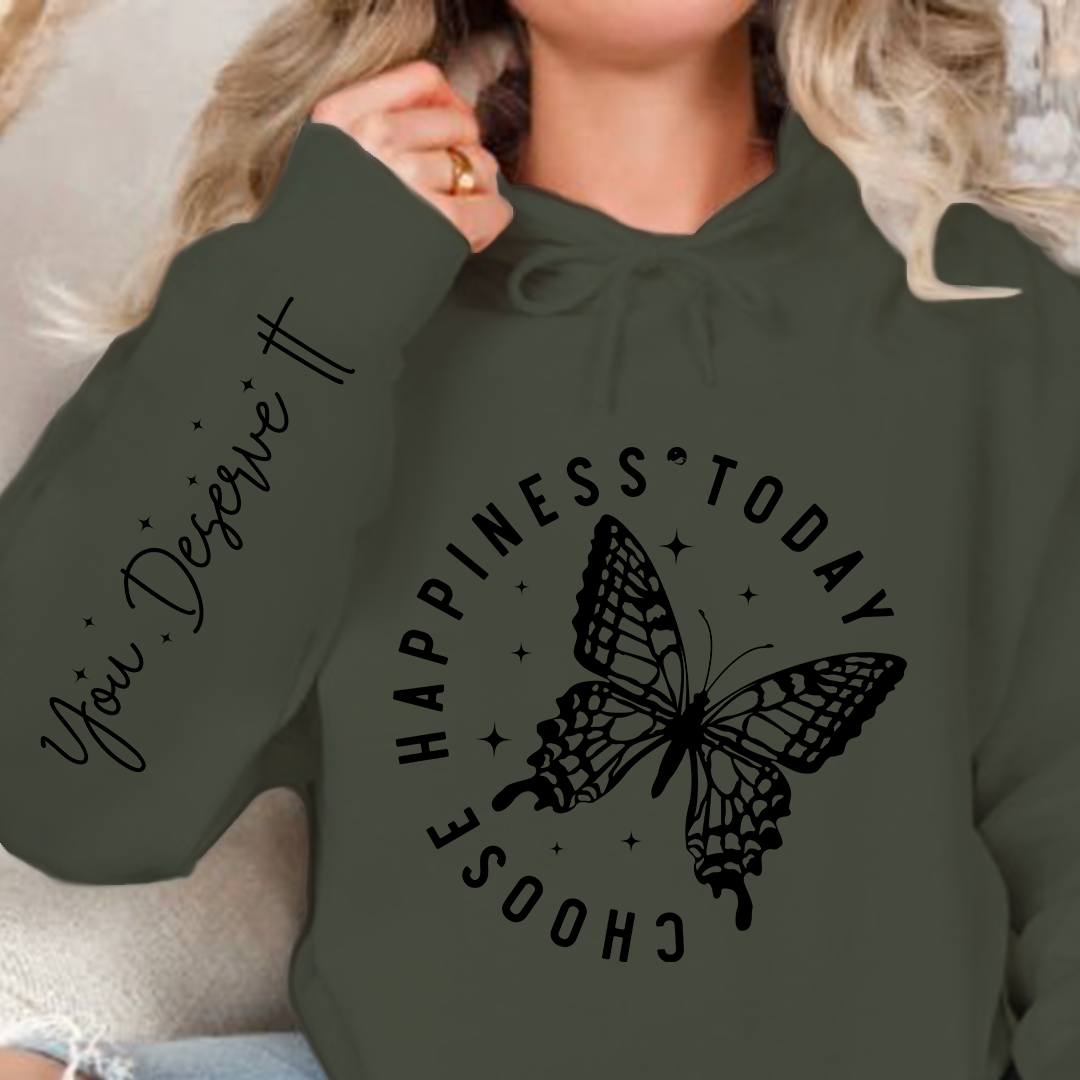 Hoodie Unisex Choose Happiness Today