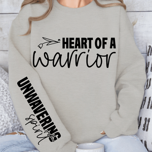 Sweatshirt Unisex Heart of a warrior